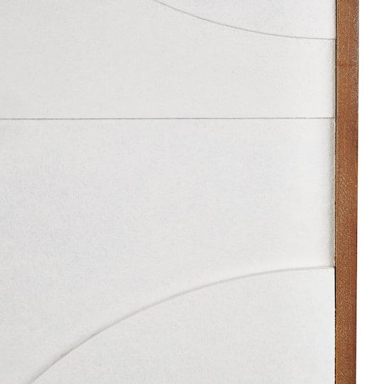 White Dimensional Geometric Framed Wall Décor
